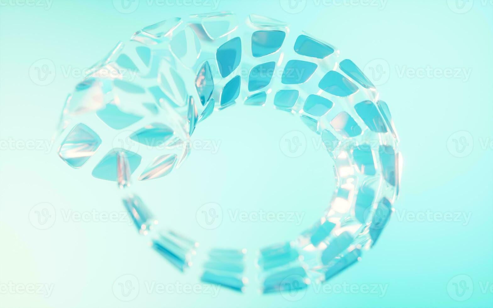 abstract glas geometrie achtergrond, 3d weergave. foto
