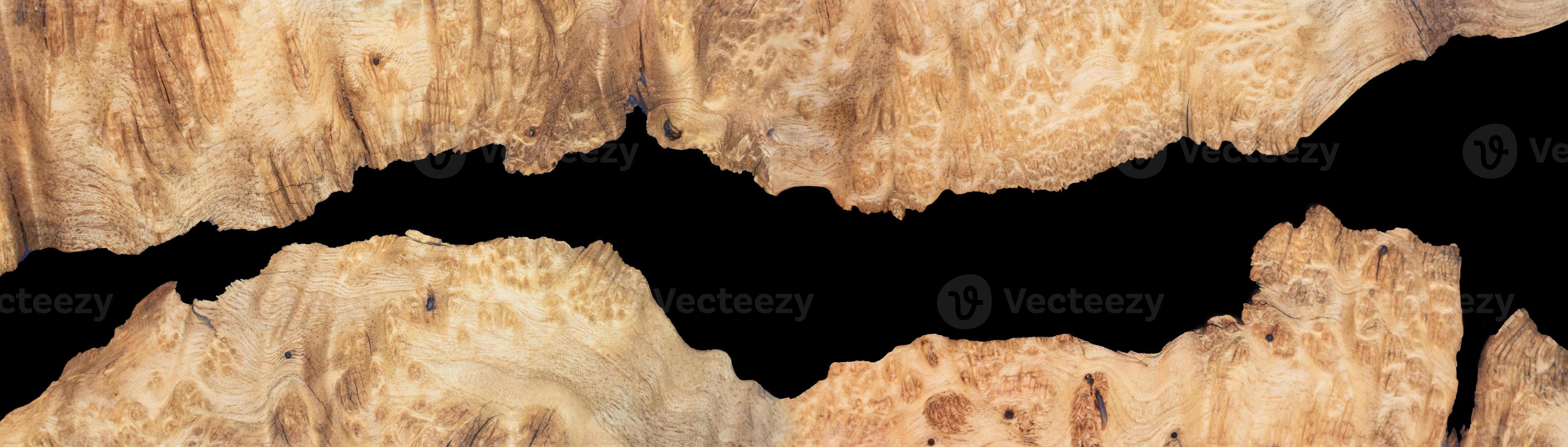 gieten epoxyhars paneel met walnoot wortelhout, bovenaanzicht van hout voor de achtergrond foto