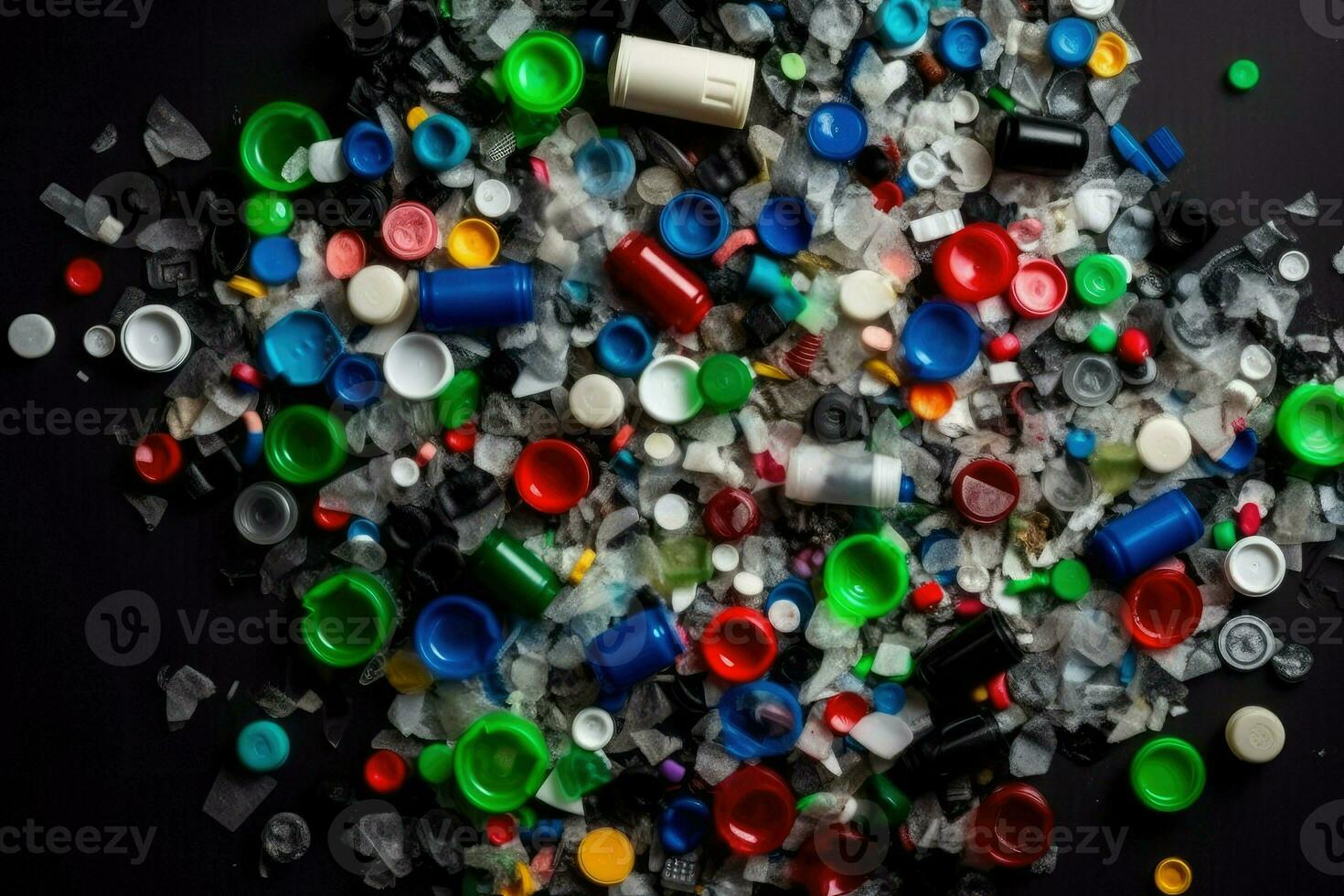 verzameling van plastic verspilling voor recycling ai generatief foto