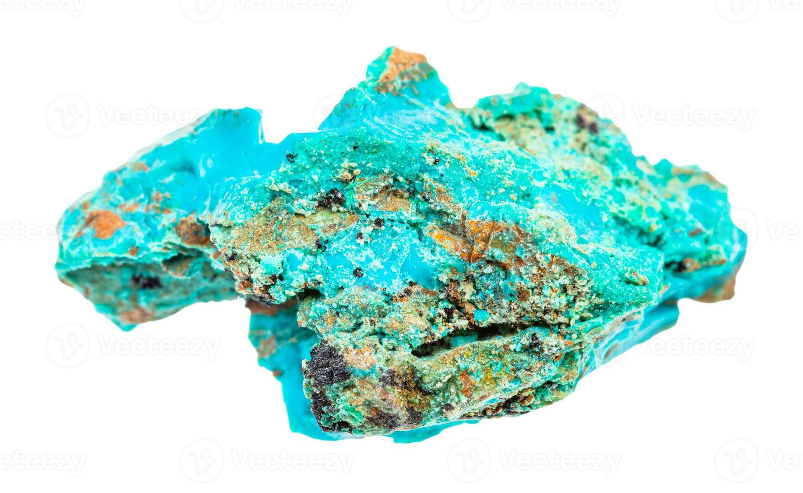 rauw chrysocolla rots geïsoleerd Aan wit foto