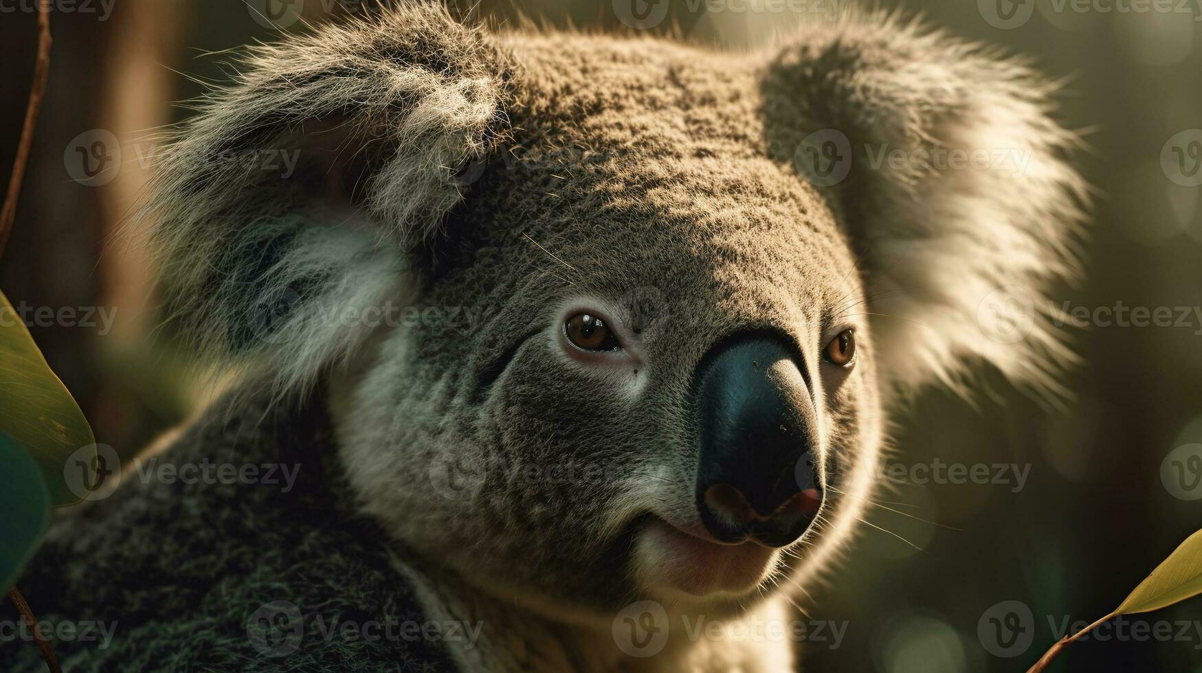 koala Aan de achtergrond van Australisch natuur, dieren van Australië. ai generatief foto