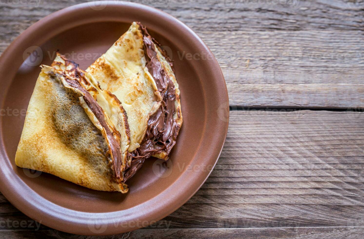 pannenkoeken met chocoladeroom foto