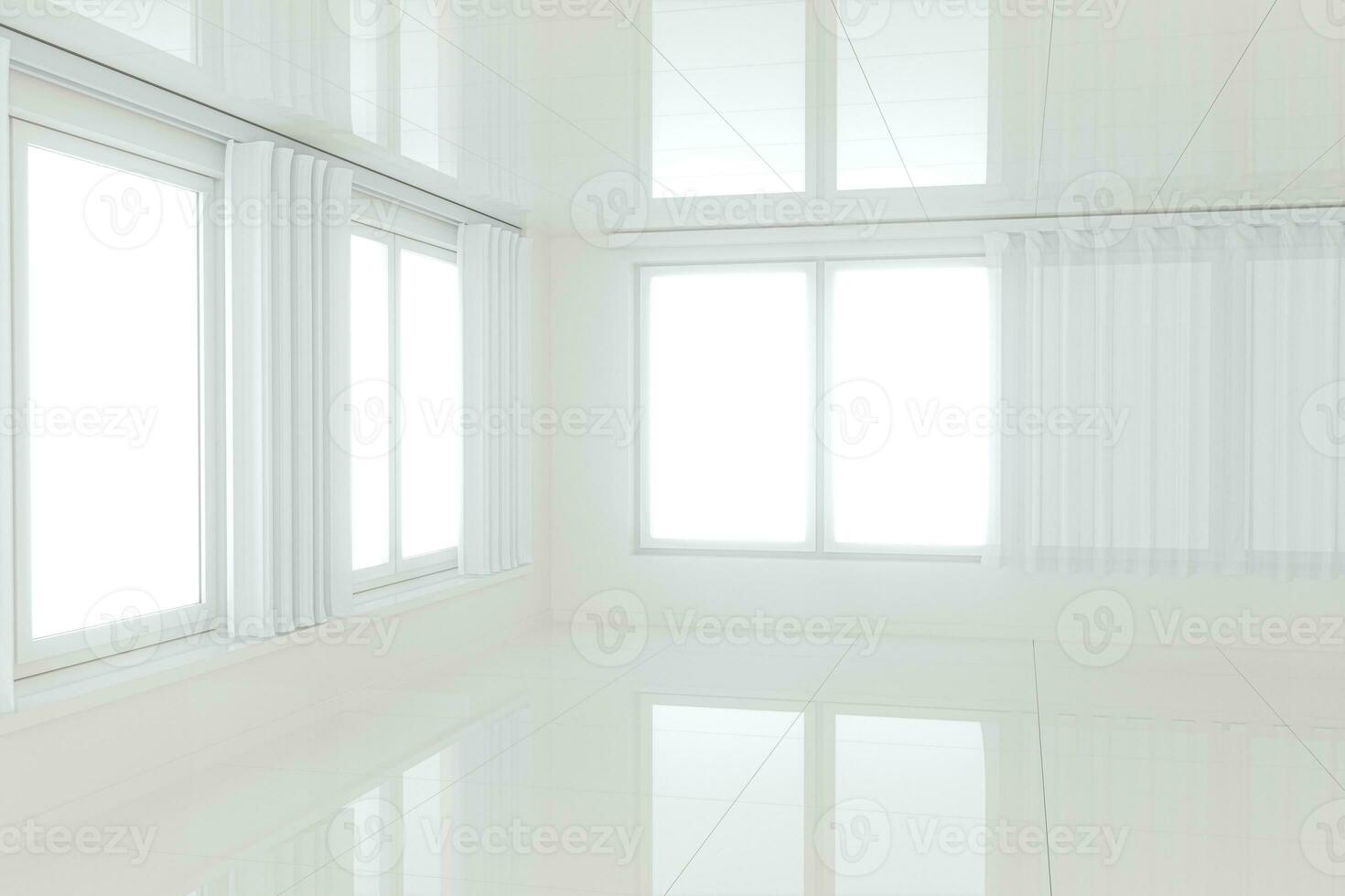 leeg kamer met wit achtergrond, abstract conceptie, 3d weergave. foto