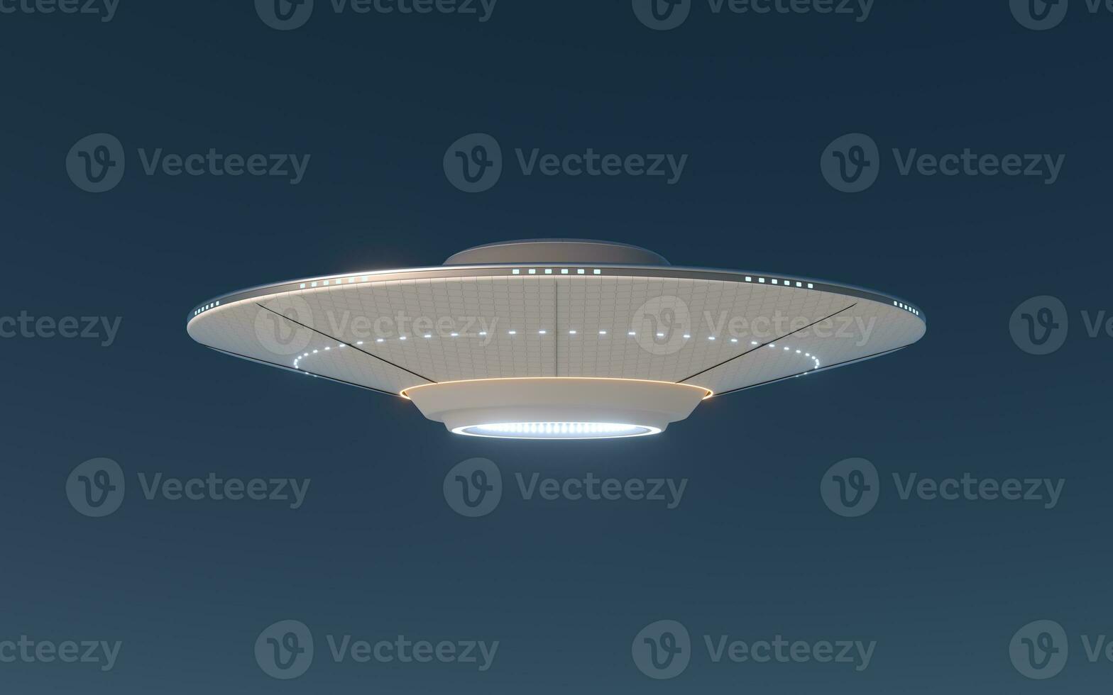 wetenschap fictie ufo ruimteschepen, 3d weergave. foto