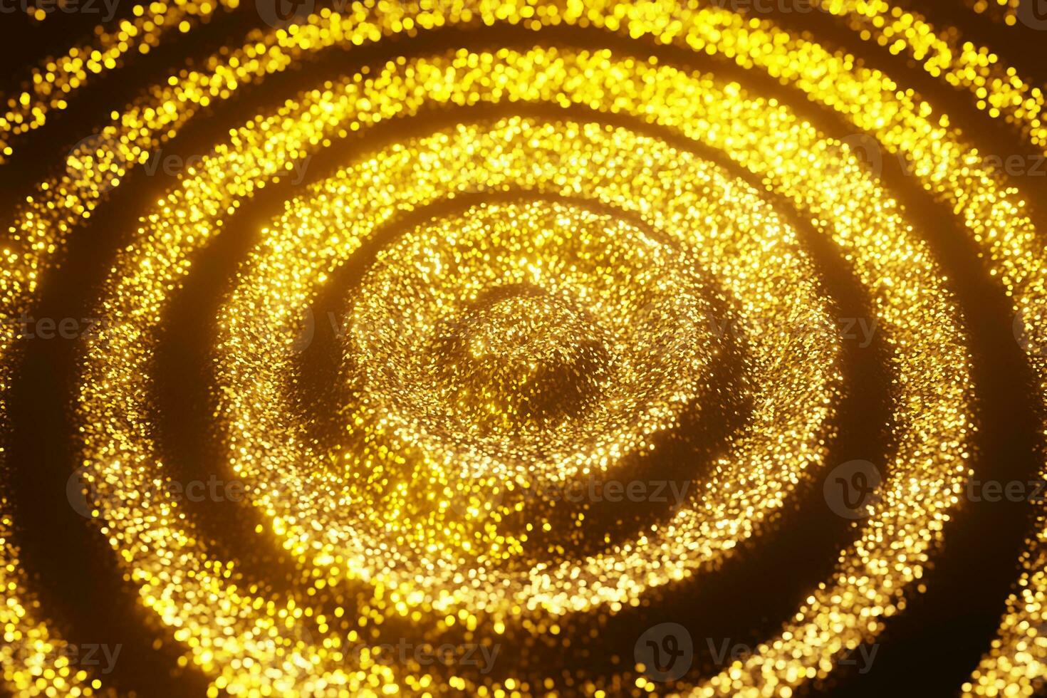 abstract schitteren gouden deeltjes stromen Golf achtergrond 3d renderen foto