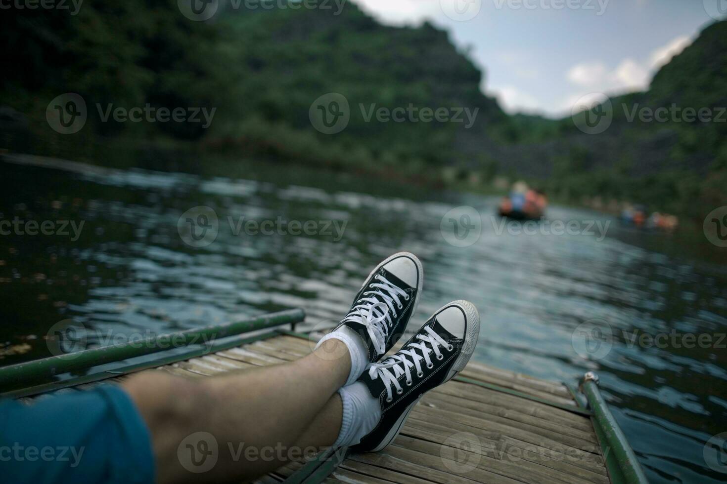 plezierig en ontspannende boot tour in trang een , Vietnam foto