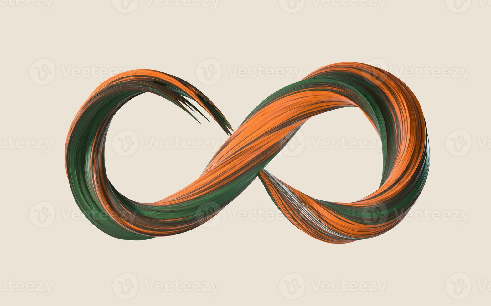 abstract lap, Mobius riem, 3d weergave. foto
