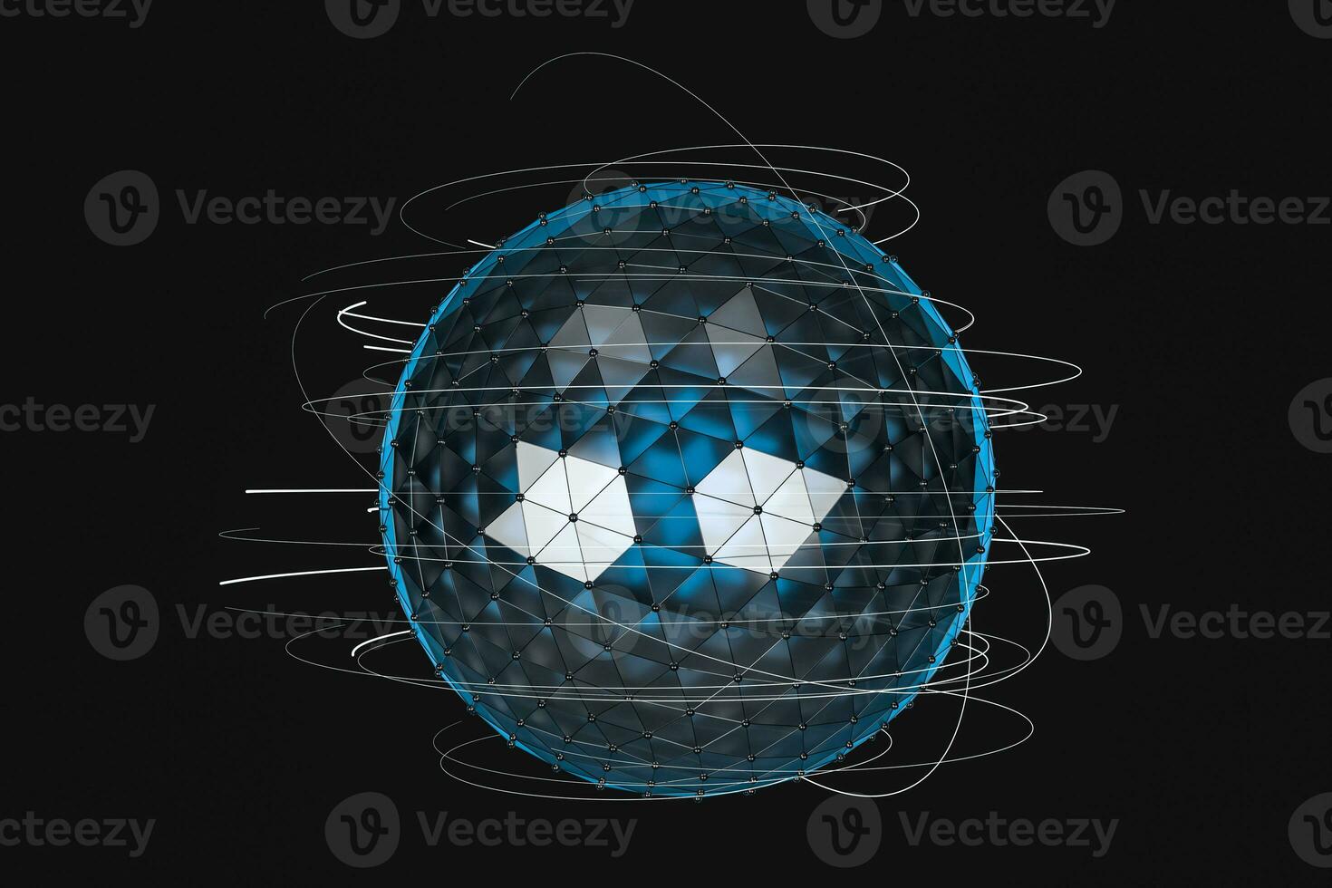 3d weergave, globaal lijnen en driehoek vormen foto