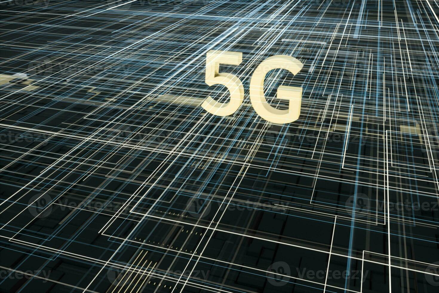 3d weergave, 5g doopvont en stroomkring achtergrond foto