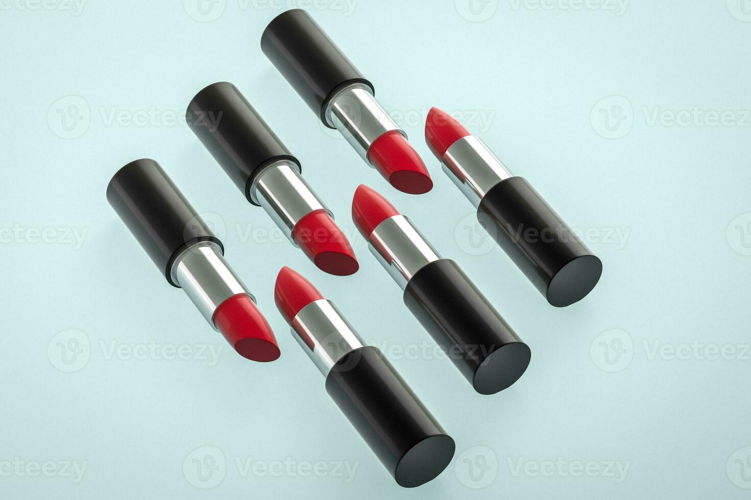 lippenstift met licht kleur achtergrond, Product fotografie, 3d weergave. foto