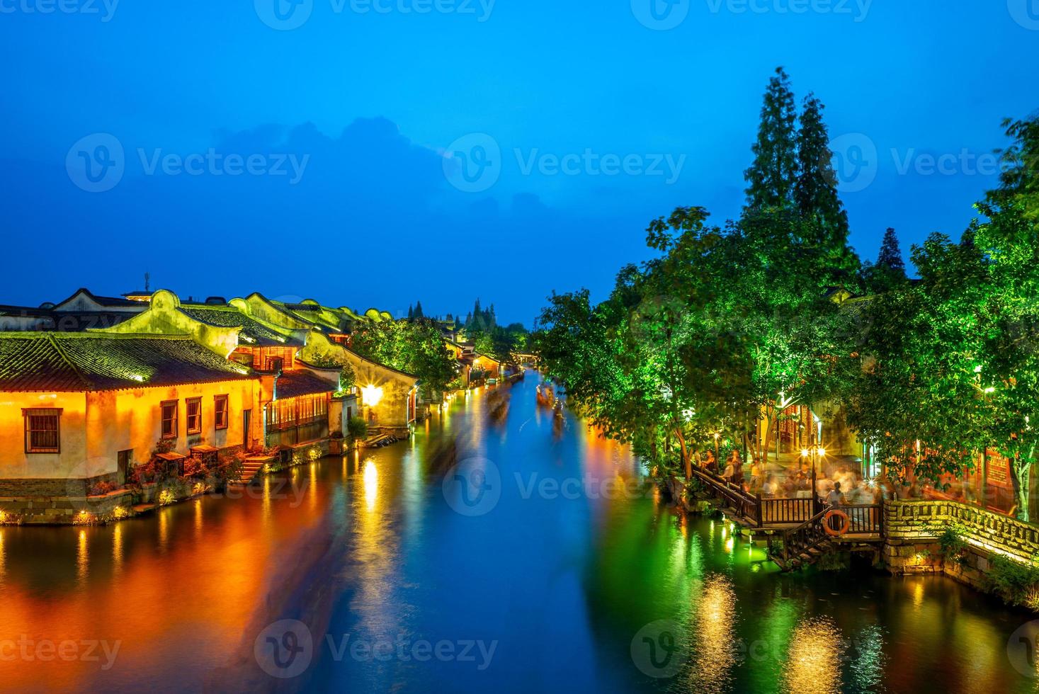 stadsgezicht van wuzhen, een historische schilderachtige stad in china foto