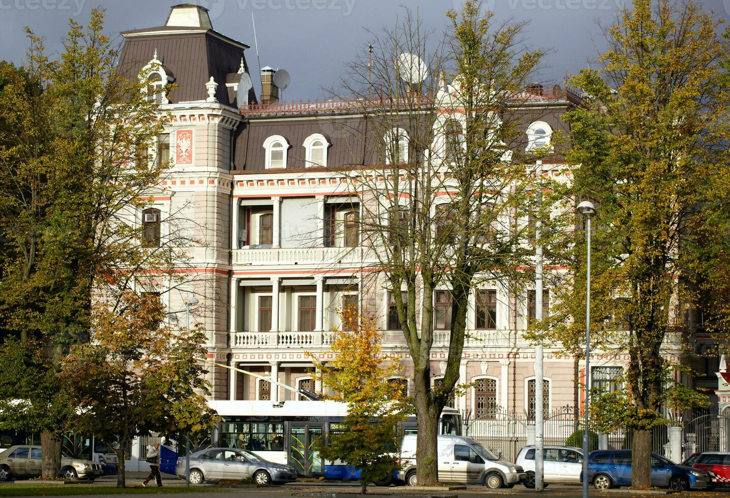 Russisch ambassade gebouw in riga, Letland. foto