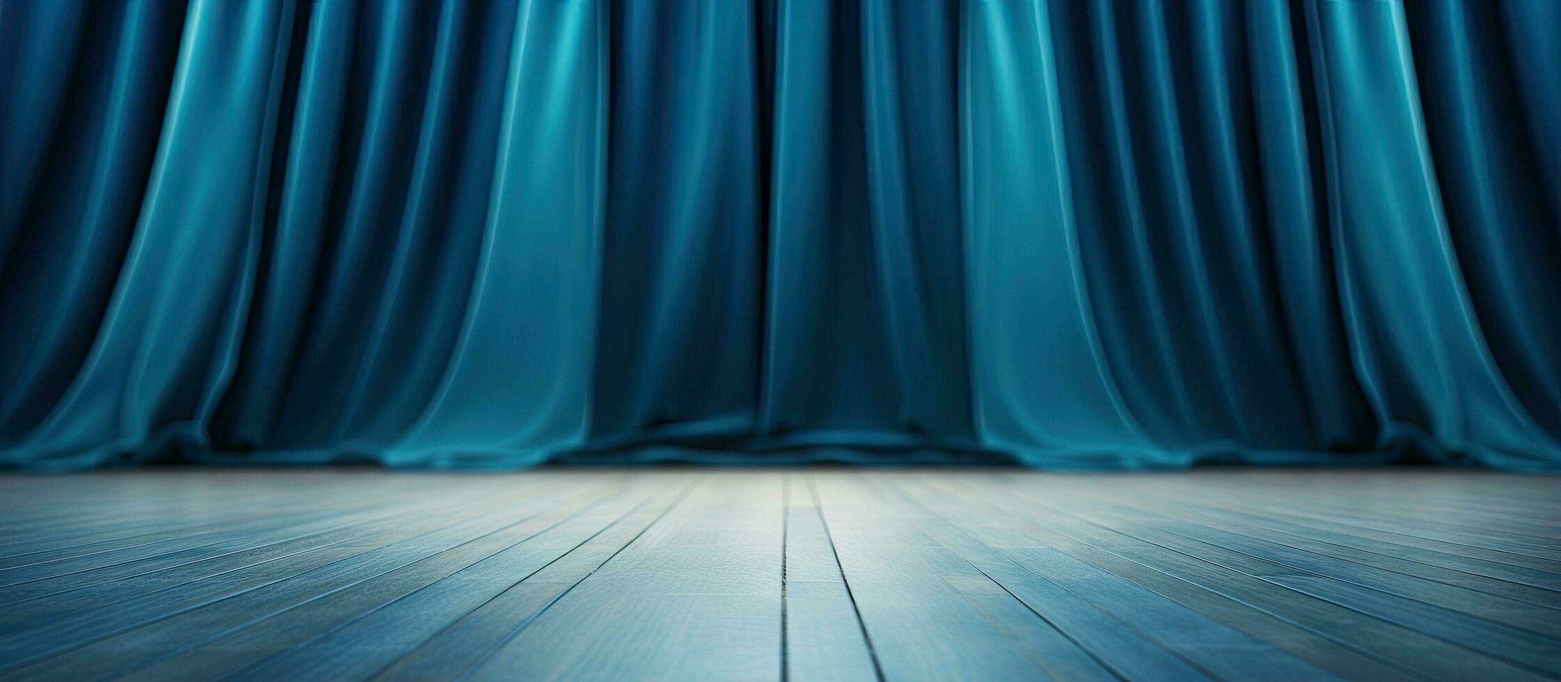 wazig achtergrond complementen een blauw tapijt Aan de verdieping ingesloten door een gordijn foto