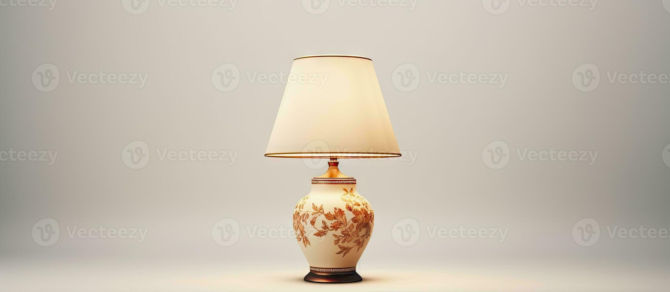 wit geïsoleerd tafel lamp foto