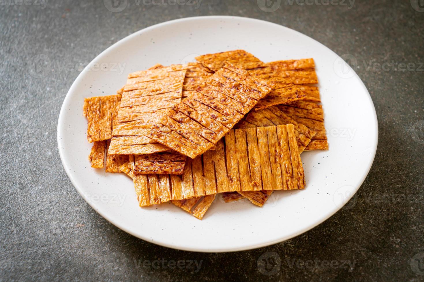 inktvis zeevruchten snack op bord foto