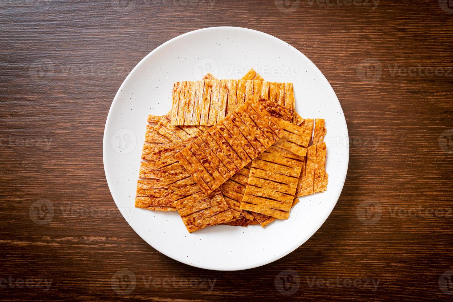 inktvis zeevruchten snack op bord foto