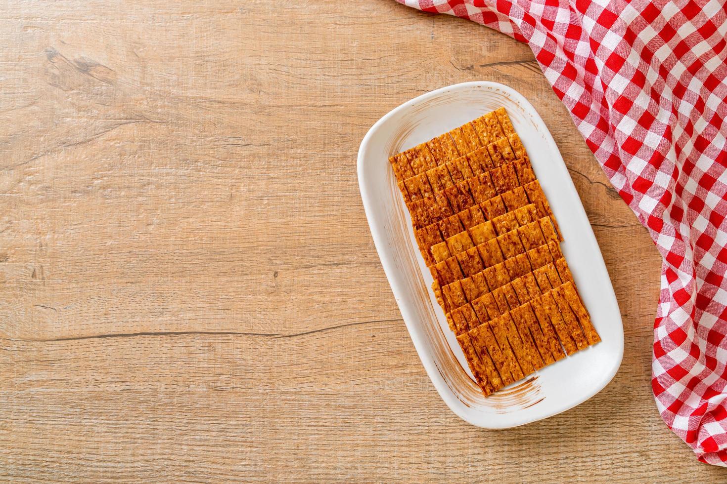 inktvis zeevruchten snack op bord foto