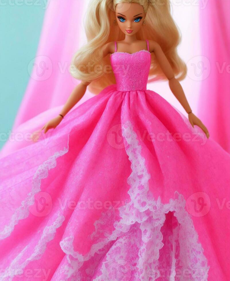 Barbie jurk ontwerp foto