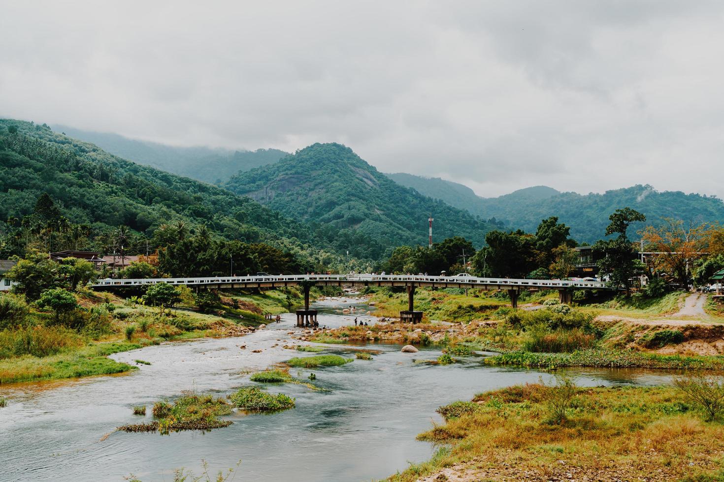 kiriwong dorp een van de beste frisse lucht dorpen in thailand en leven in oude thaise stijl cultuur gelegen in nakhon si thammarat thailand foto