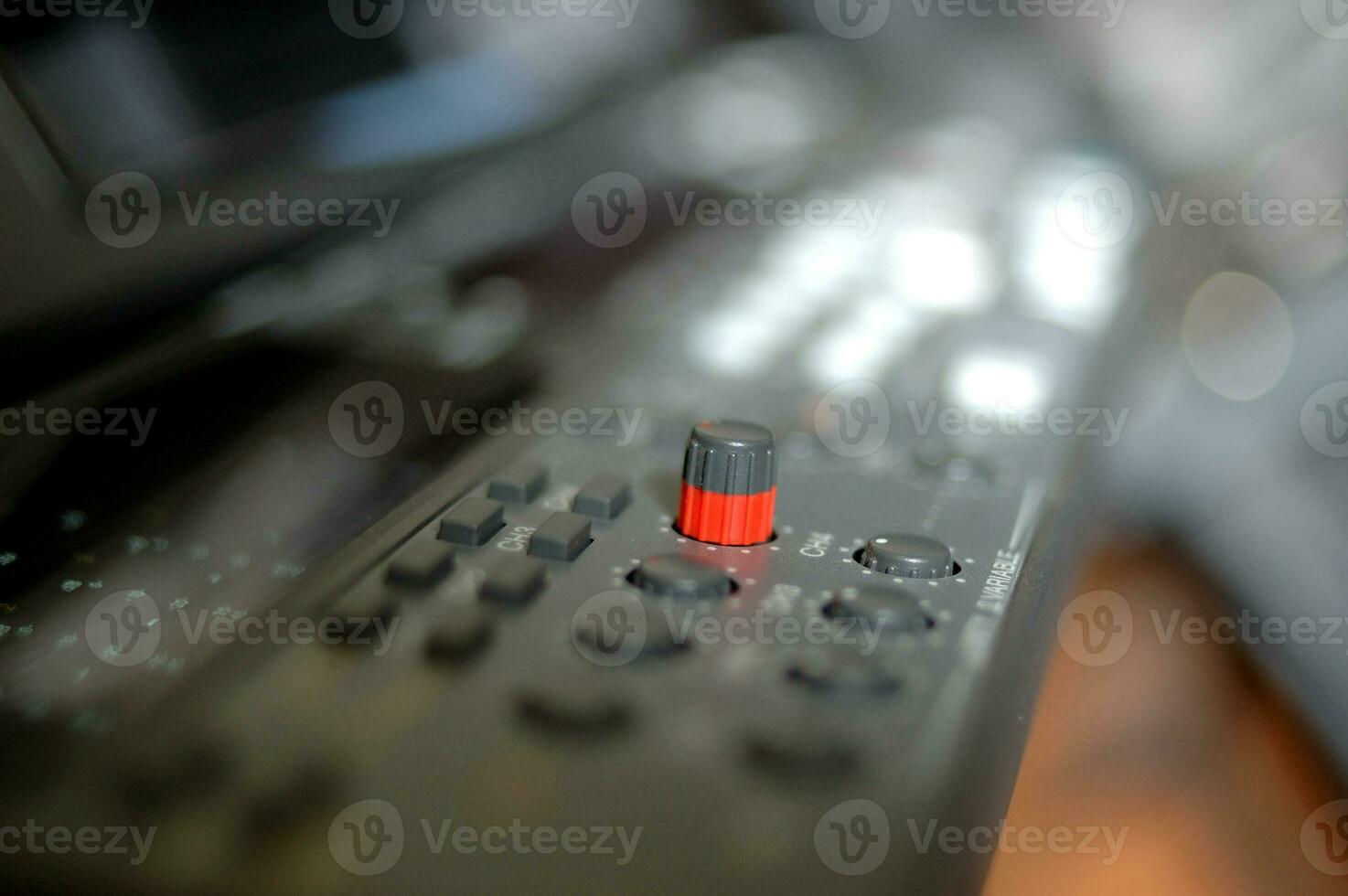 detailopname van de voorkant paneel van de professioneel videorecorder foto
