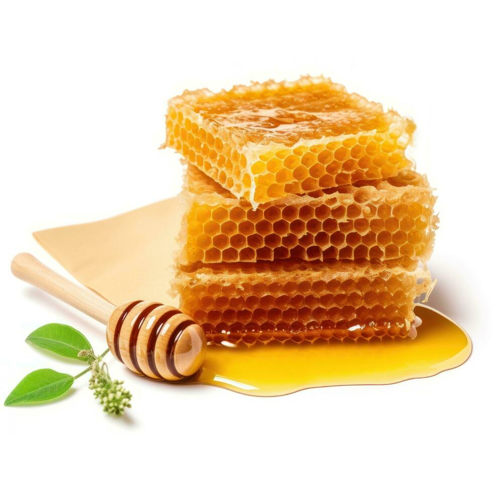 honing producten door biologisch natuurlijk ingrediënten concept geïsoleerd foto