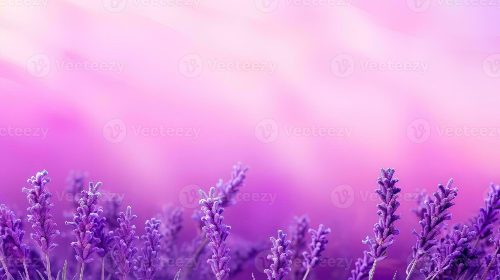 een mooi en elegant kaart met lavendel boeket en een helling achtergrond ai generatief foto