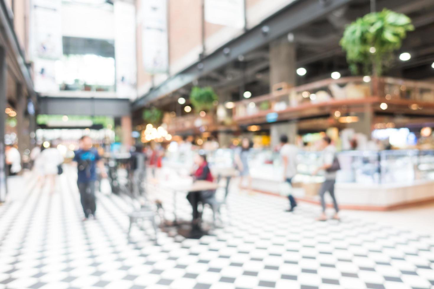 abstract vervagen food court foto