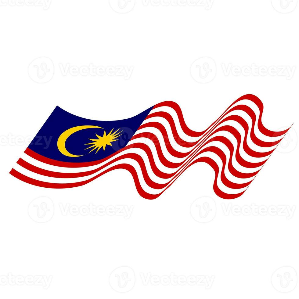 de vlag van Maleisië. Maleisisch vlag. Bendera Maleisië. foto