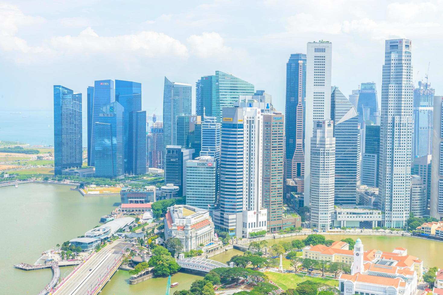 skyline van singapore stadsgezicht foto