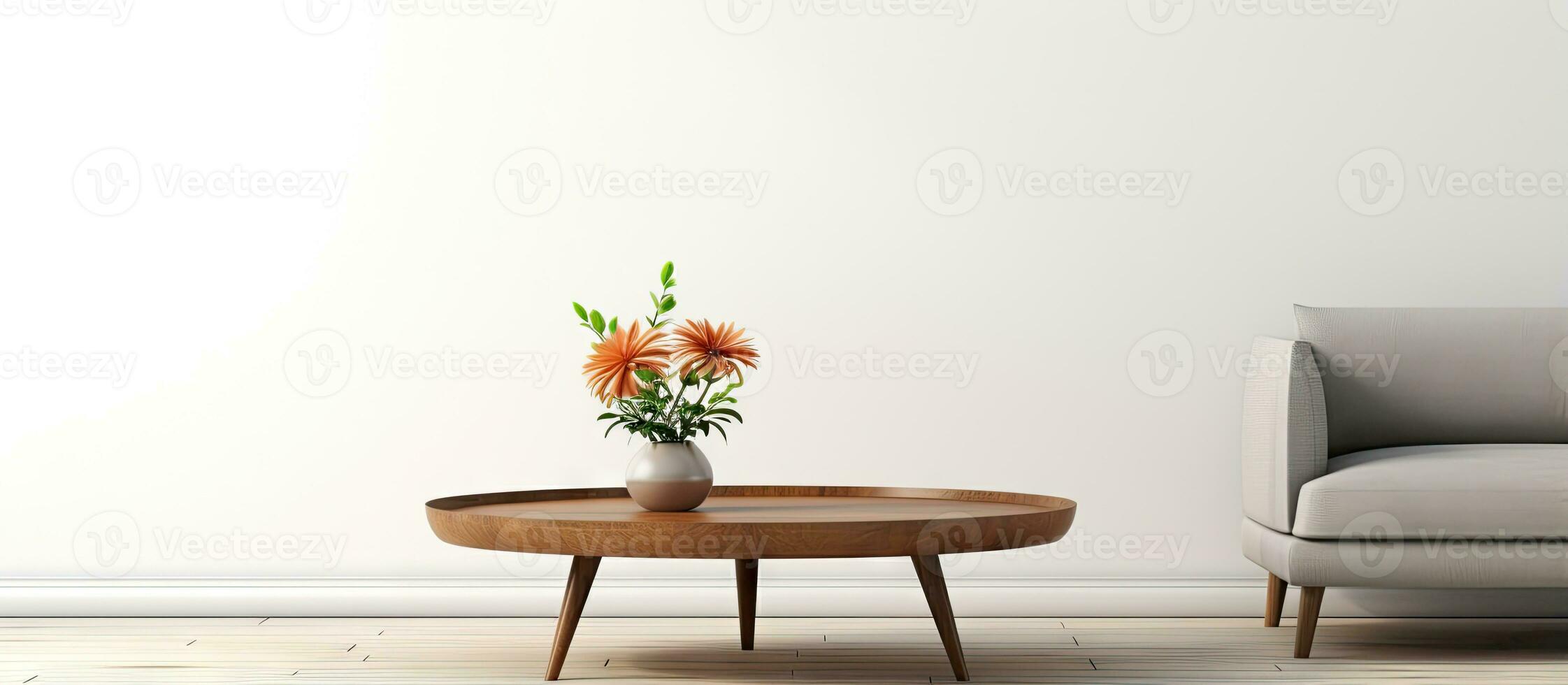 wit achtergrond met koffie tafel foto