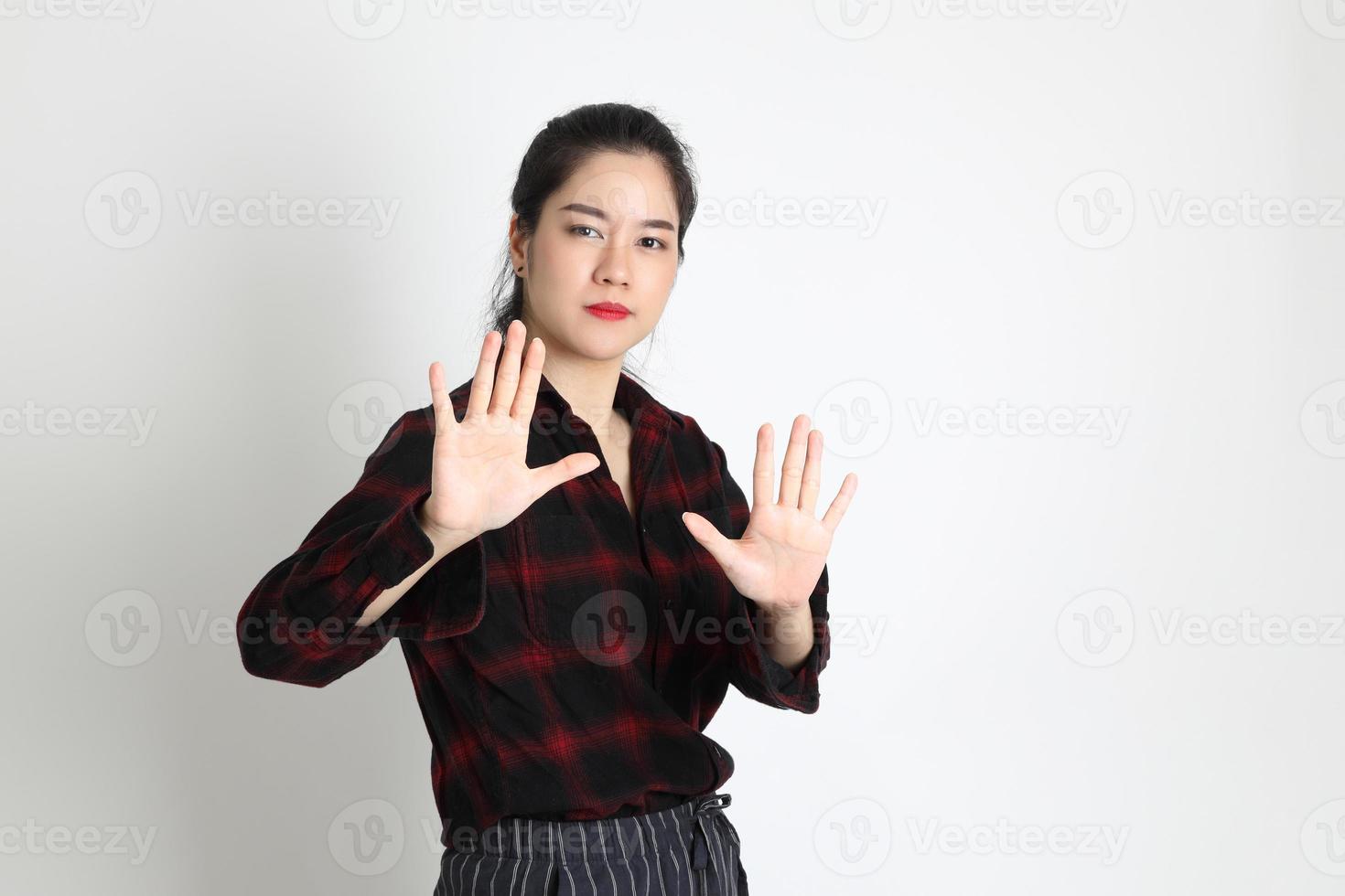 vrouw in studio foto