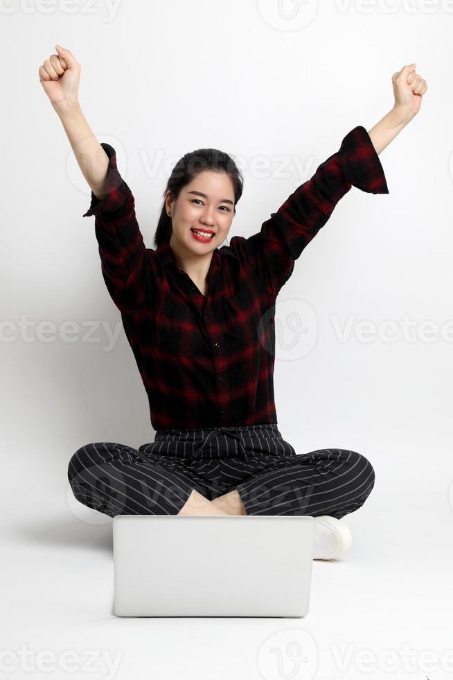 vrouw in studio foto