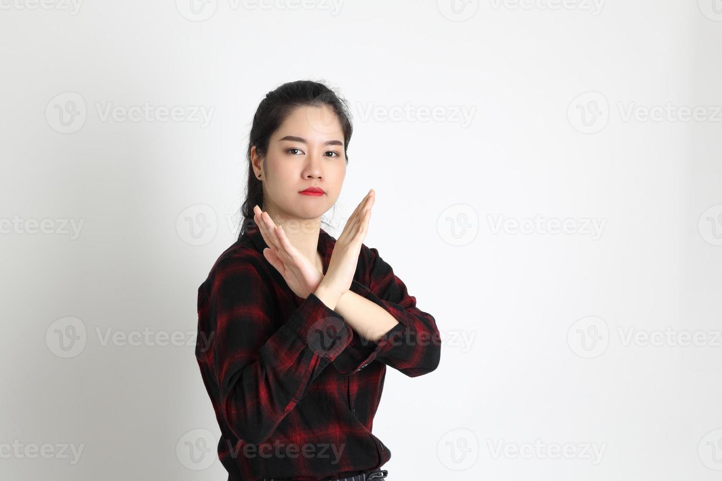 vrouw in studio foto