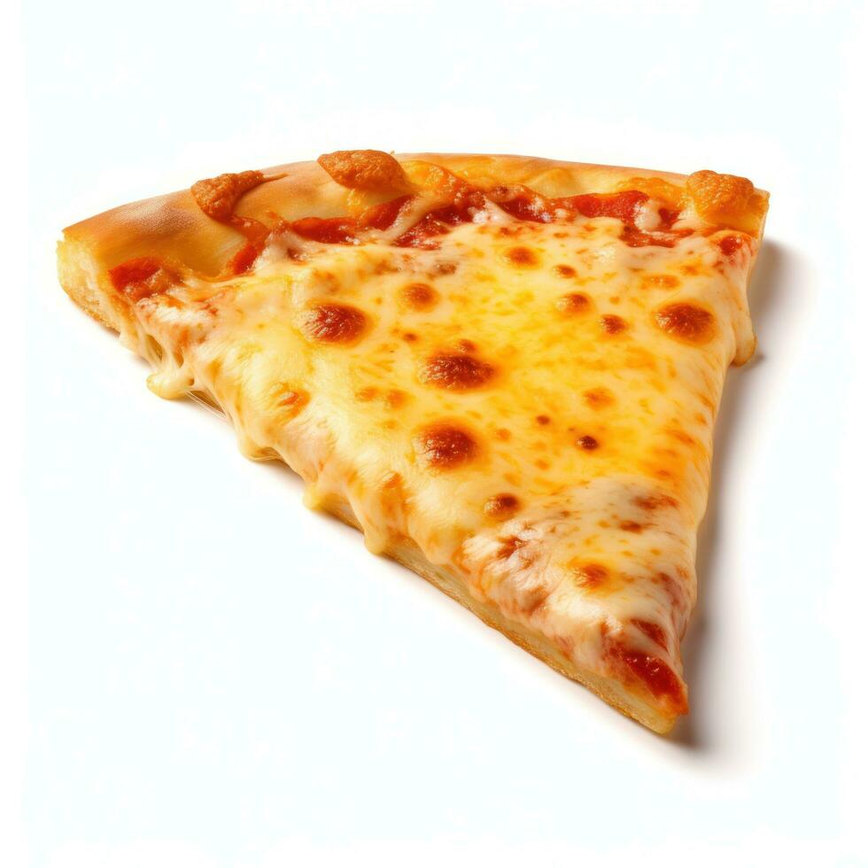 een plak van pizza geïsoleerd foto