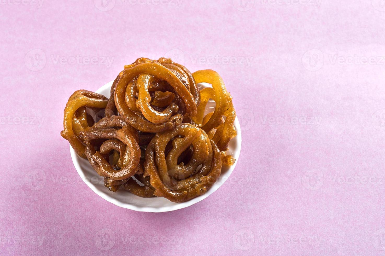 Indiase zoete jalebi, Indiase dessert jalebi of imarti of imarati of jilbi foto