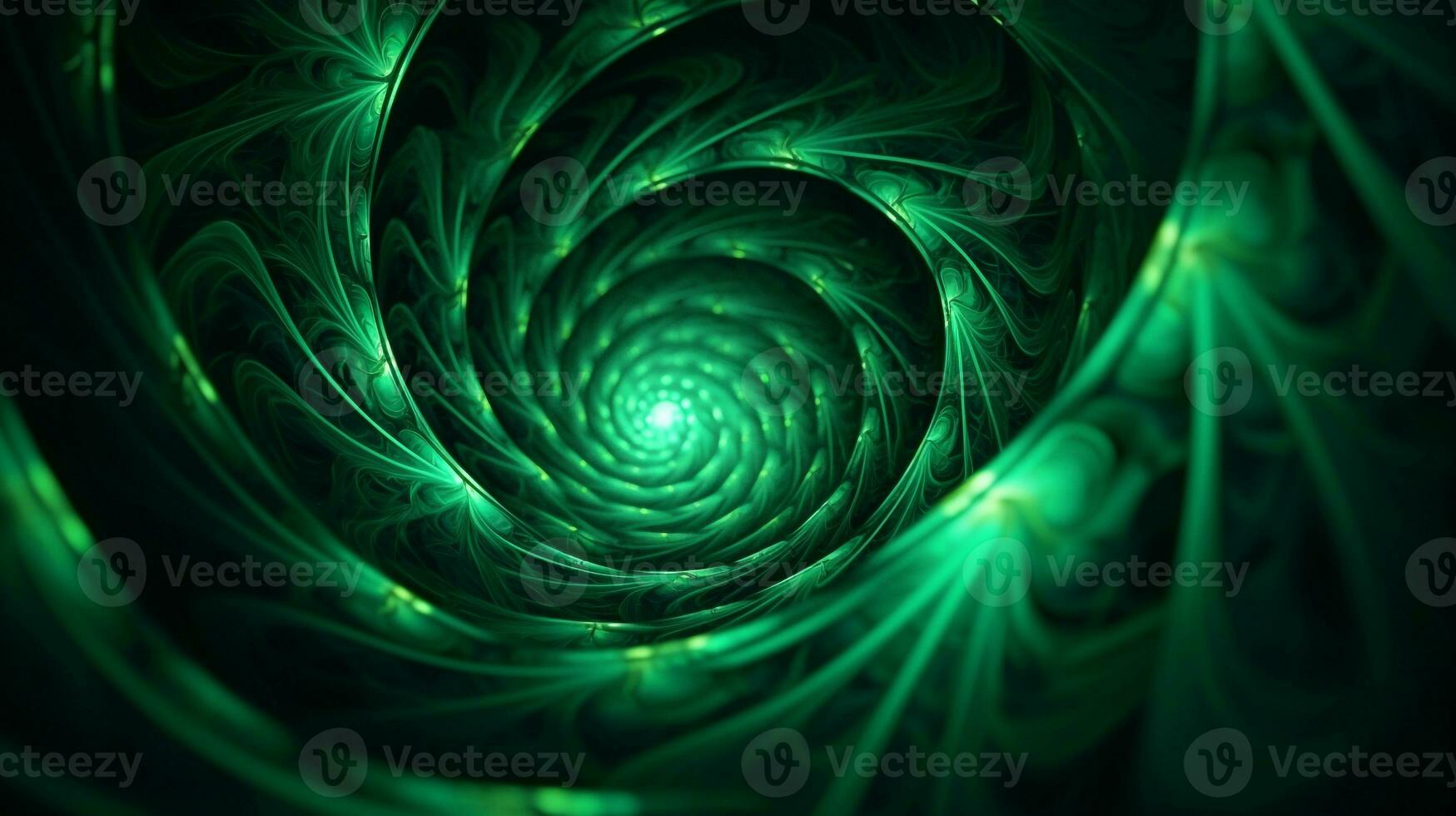 abstract fractal achtergrond in groen toon kleur . generatief ai foto