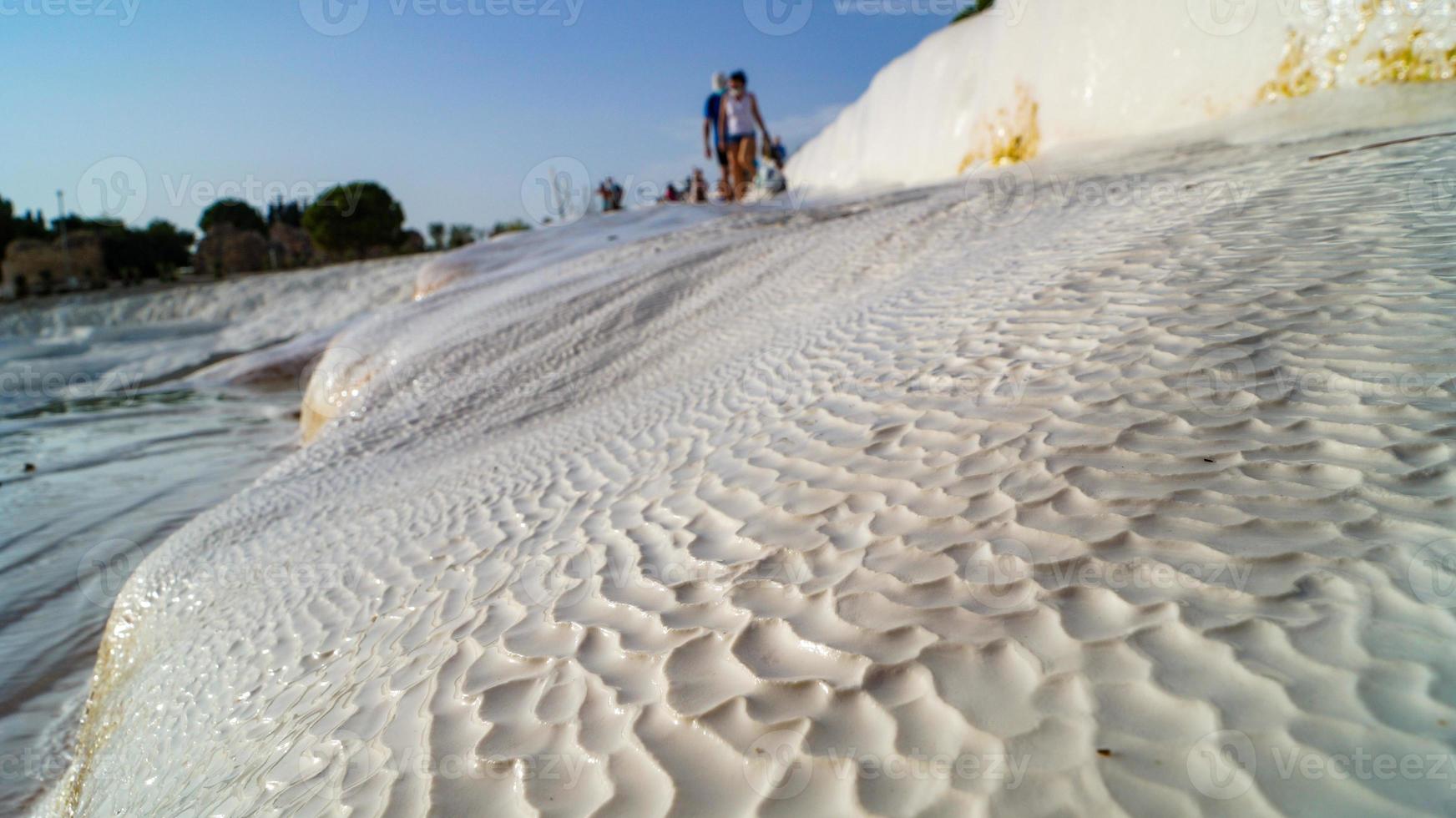 kalksteen van pamukkale-textuur foto