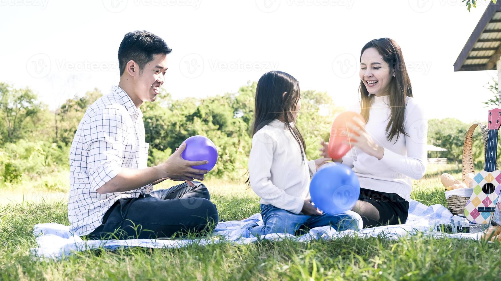 Aziatische familieportret foto