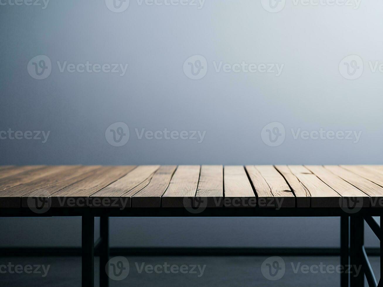 houten tafel en vervagen tropisch wit achtergrond, Product Scherm montage. hoog kwaliteit foto 8k fhd ai gegenereerd