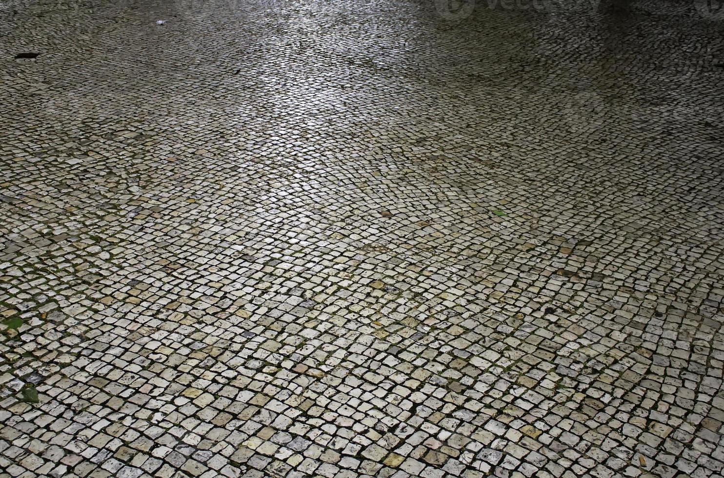 straatstenen op de grond foto