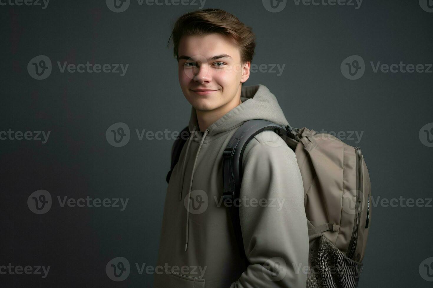 leerling rugzak aan het leren. genereren ai foto