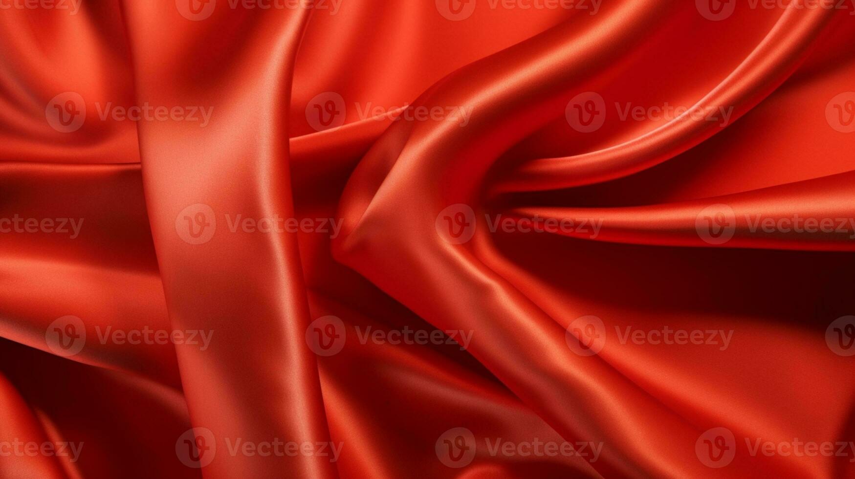 vurig rood, stoutmoedig en levendig zijde kleding stof achtergrond ai gegenereerd foto