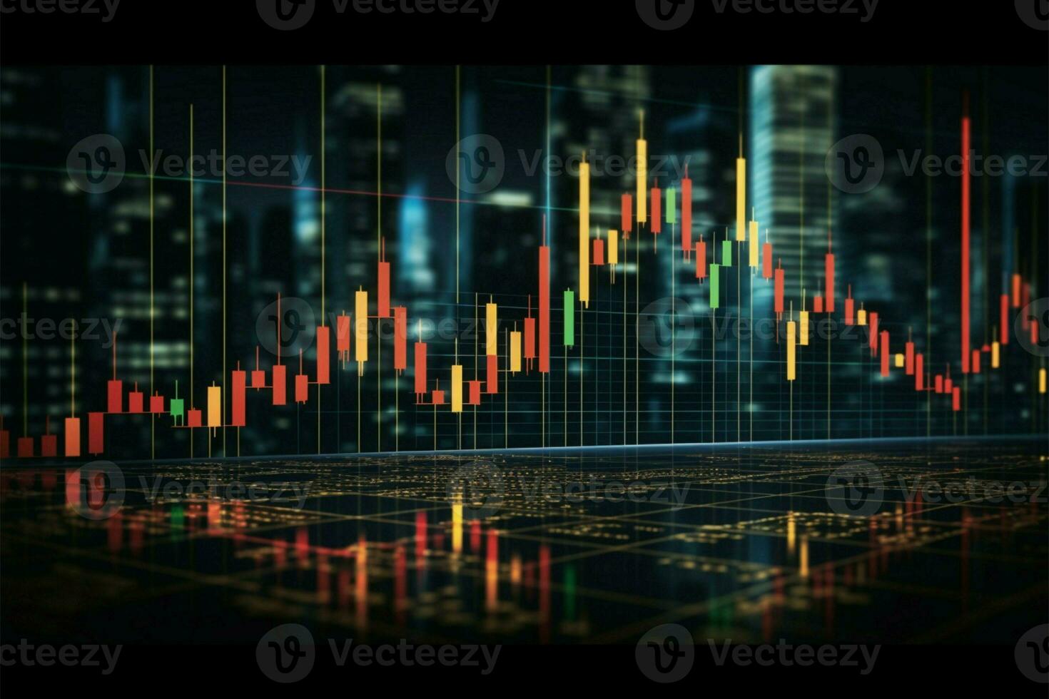 informatief titel foto bedrijf en voorraad grafieken voor markt inzichten ai gegenereerd