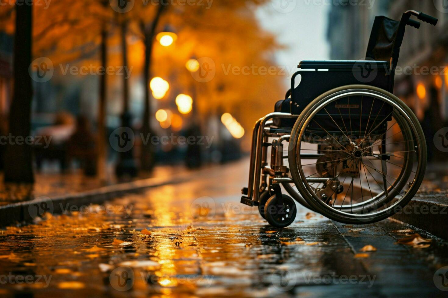 rolstoel gebruikers handen Aan wielen, presentatie van empowerment en de concept van vermogen ai gegenereerd foto