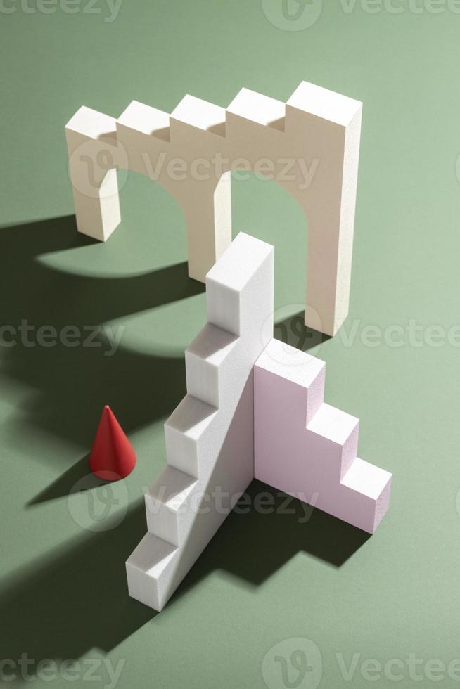 abstracte 3D-ontwerpelementen regeling foto