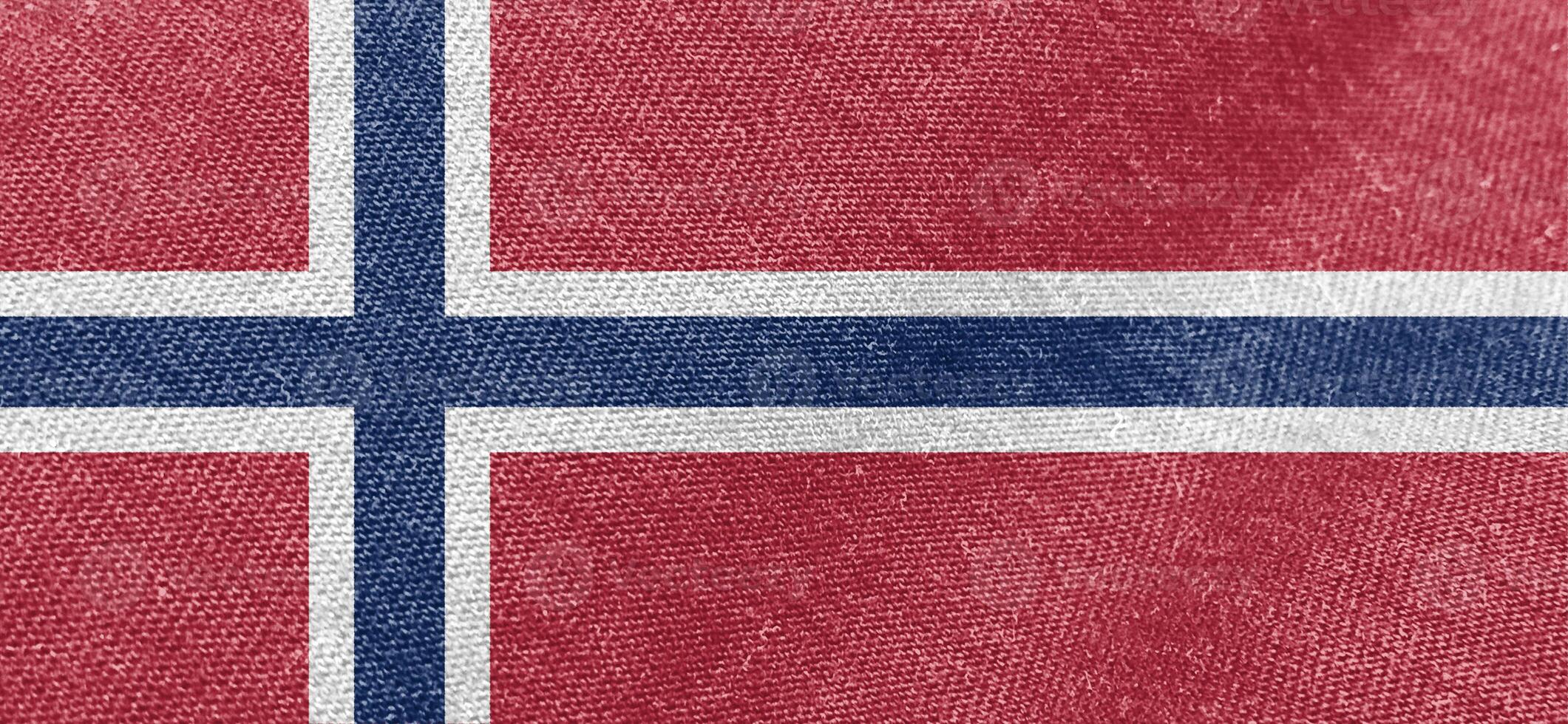 Noorwegen vlag kleding stof katoen materiaal breed vlag behang foto