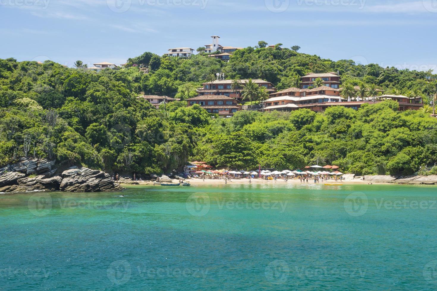 tropisch strand bij buzios in brazil foto