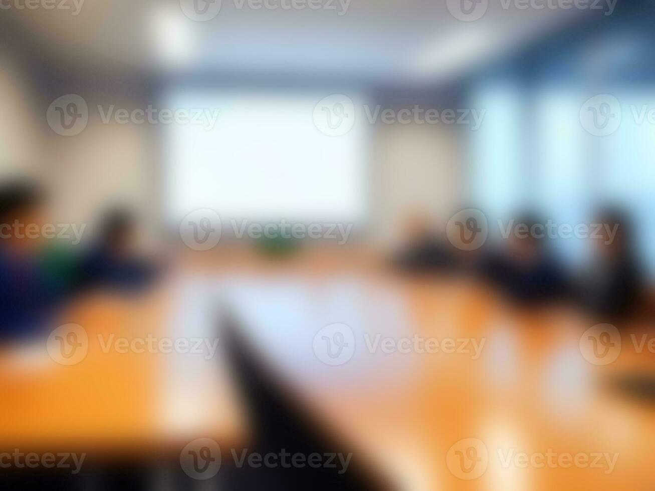 vervagen van zakenman in vergadering kamer foto