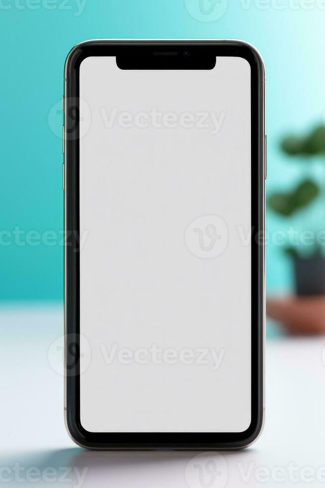 leeg scherm mockup van telefoon foto