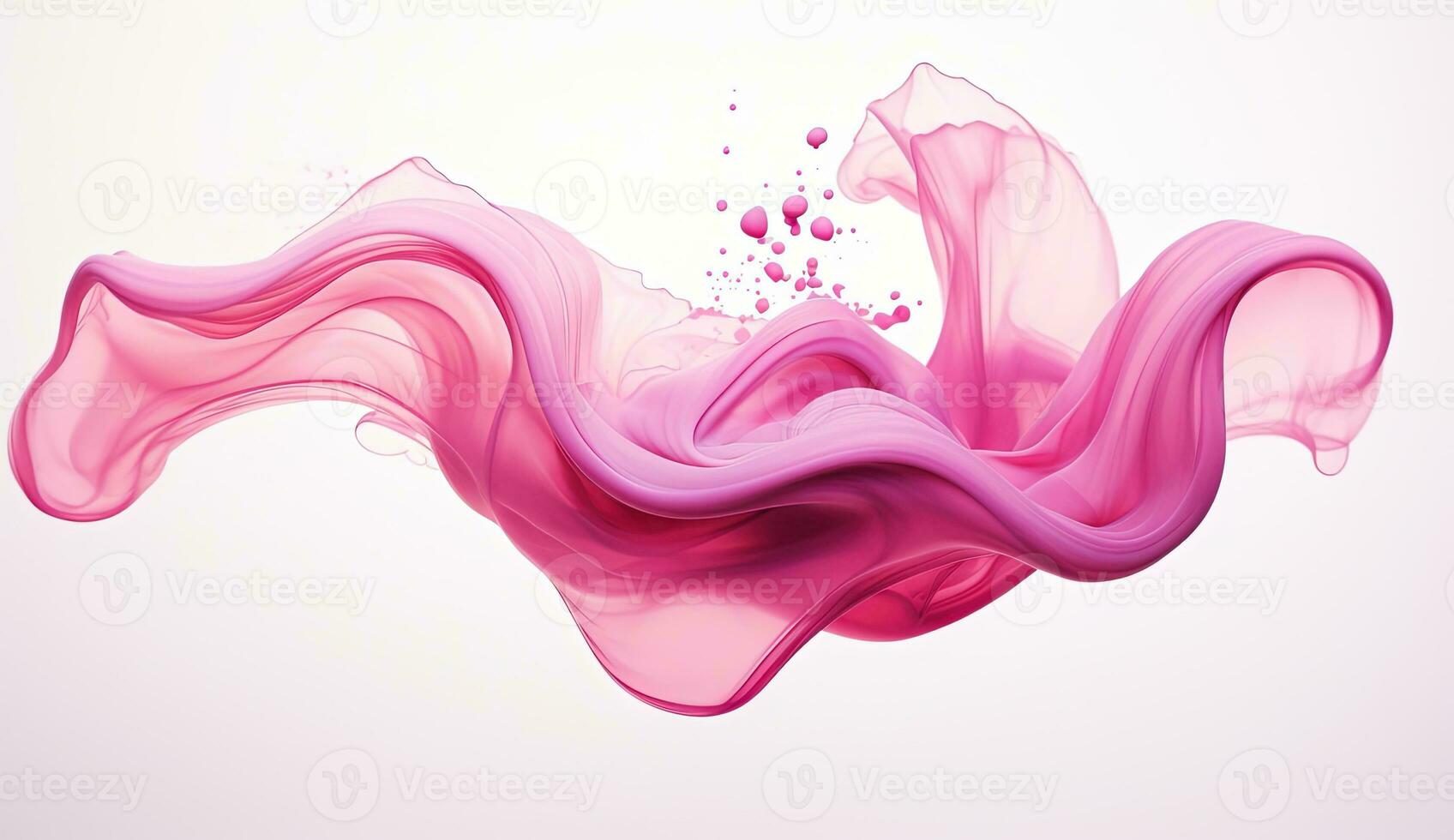 generatief ai, vloeiende licht roze, viva magenta rook met spatten. zacht vloeistof banier, voorjaar vrouw stemming, 3d effect, modern macro realistisch abstract achtergrond illustratie, inkt in water effect foto